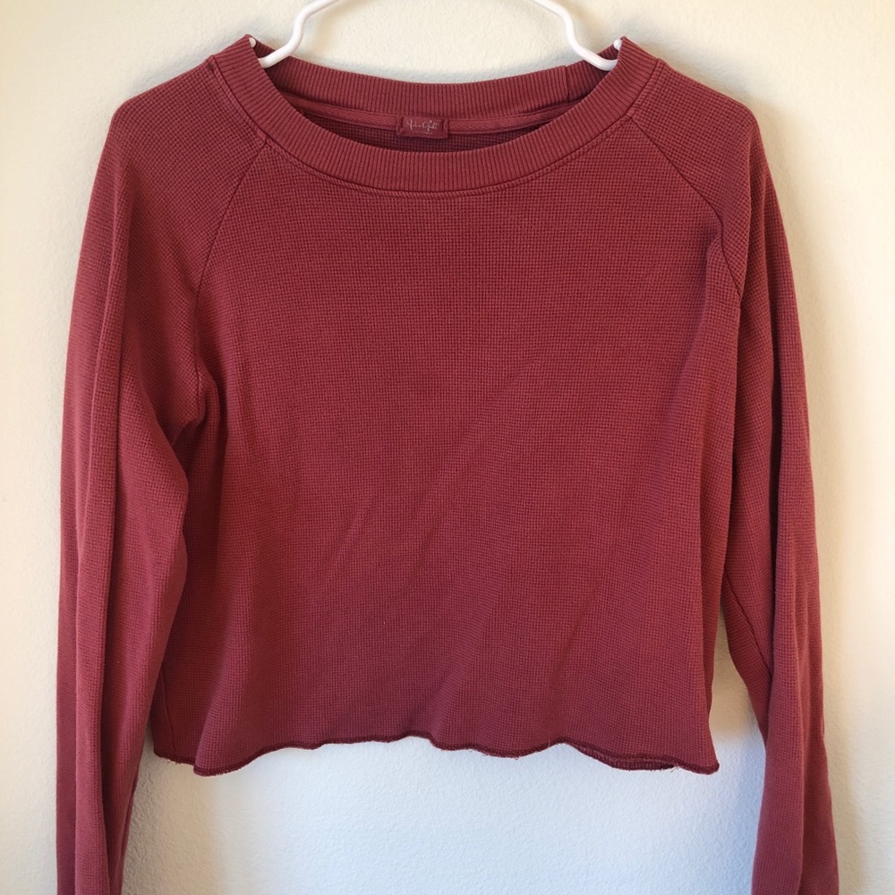 Brandy Melville RARE rose long sleeve top